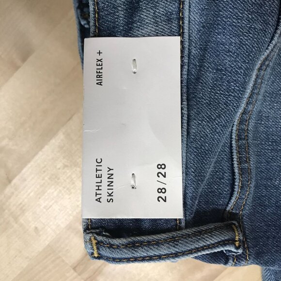 AMERICAN EAGLE - MEN'S 28 X 28 - BLUE ATHLETIC SKINNY AIRFLEX + DENIM JEANS - Picture 9 of 10
